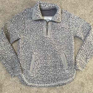 Cuddly Sherpa pullover sweatshirt Girls Sz 7-8